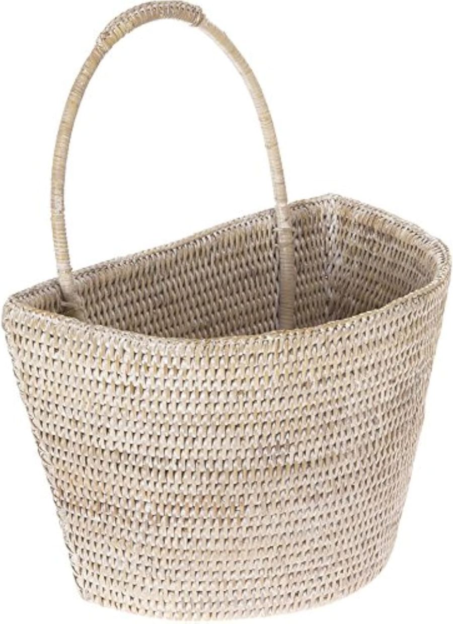 Large Wall Basket, Small, White