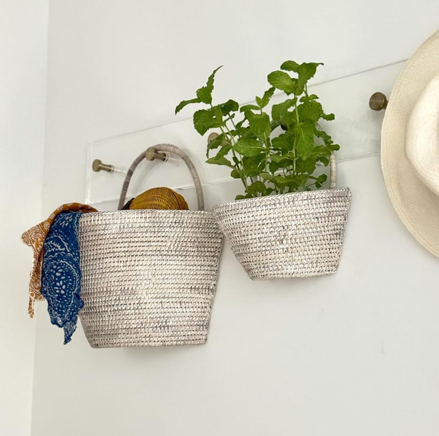 Large Wall Basket, Small, White - Image 2
